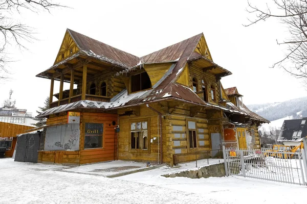 Zakopane Polen März 2018 Alte Und Verlassene Villa Die Gemeinhin — Stockfoto