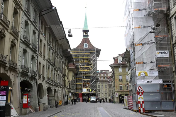 Bern Szwajcaria Lutego 2018 Clock Tower Który Jest Znany Jako — Zdjęcie stockowe