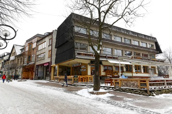 Zakopane Poland March 2018 Massive Building Krupowki Street Locally Known — Stock Photo, Image