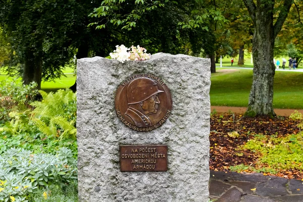 Marianske Lazne Czechia September 2017 Memorial Located Public Park Commemorates — Stock Photo, Image