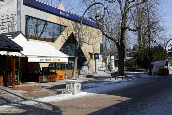 Zakopane Poland March 2018 Modern Building Built 1993 Houses Branch — Stock Photo, Image