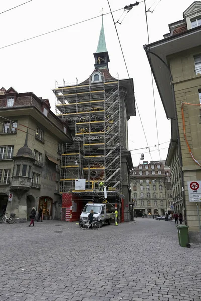 Switzerland Bern Lutego 2018 Zytglogge Jest Lokalna Nazwa Dla Wieży — Zdjęcie stockowe