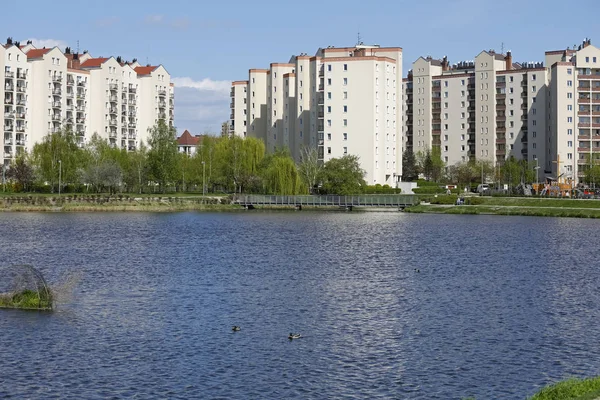 Warsaw Poland April 2018 Area Residential Development Located Lake City Stock Image