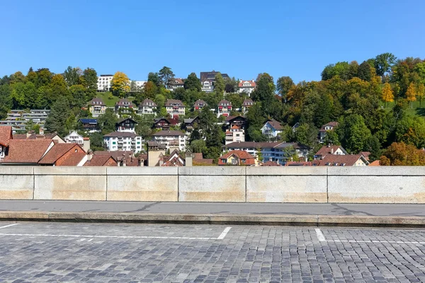 Berna Svizzera Settembre 2017 Dietro Ringhiera Pietra Del Ponte Gli — Foto Stock