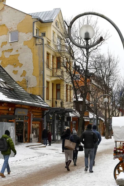 Zakopane Polonya Mart 2018 Kiralık 1927 Yılında Inşa Krupowki Street — Stok fotoğraf