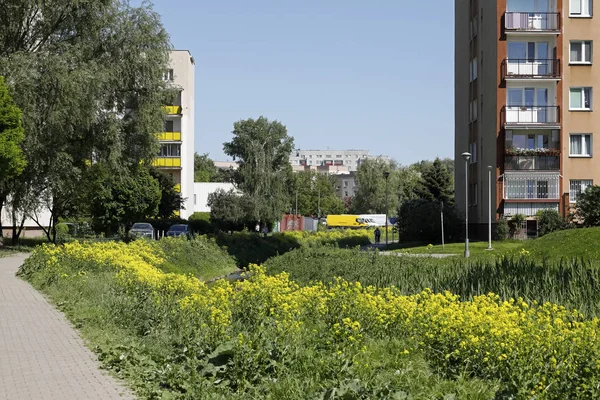 Varsovia Polonia Mayo 2018 Vista General Urbanización Distrito Ciudad Localmente — Foto de Stock