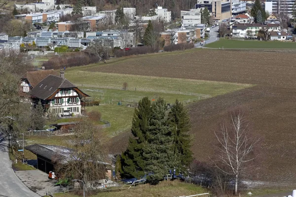 Bern Switzerland February 2018 Housing Estate Seen Outskirts Bern Also — Stock Photo, Image