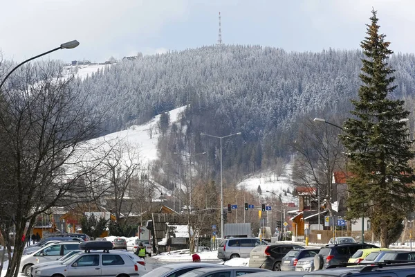 Zakopane Polen Mars 2018 Allmän Vinter Kulle Som Heter Gubalowka — Stockfoto