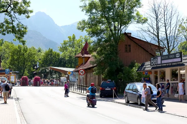 Zakopane Polônia Agosto 2017 Vista Geral Nowotarska Street Vida Cidade — Fotografia de Stock