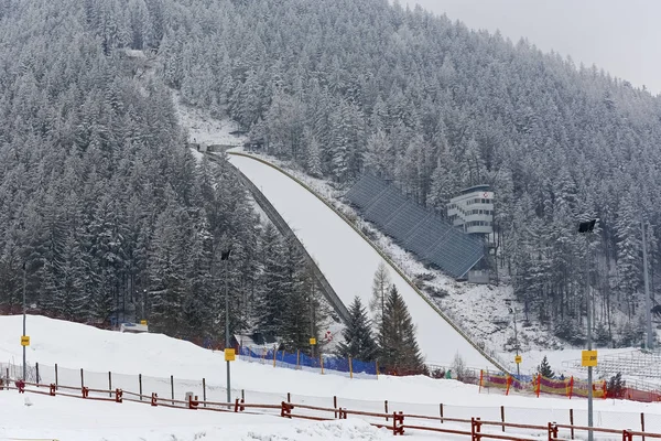 扎科帕内 2018年3月20日 滑雪跳跃那追溯到年1925 它位于山 Krokiew 的北坡 在冬天和下雪的日子里是可见的 — 图库照片