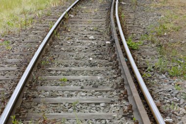 Polonya Kolobrzeg ahşap uyuyanlar koydu raylar