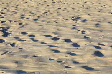 Sandy yüzey Kolobrzeg, Polonya Baltık Denizi Beach