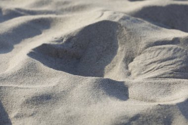 Sandy beach Kolobrzeg Polonya ve Baltık Denizi üzerinde