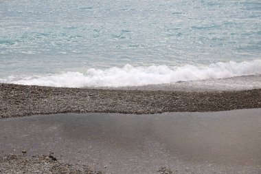 Nice, Fransa'da Akdeniz sahil çakıl kapak