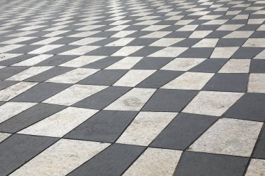 Massena Square Nice, Fransa kapak beyaz ve siyah taş döşeme inşa mozaikli.