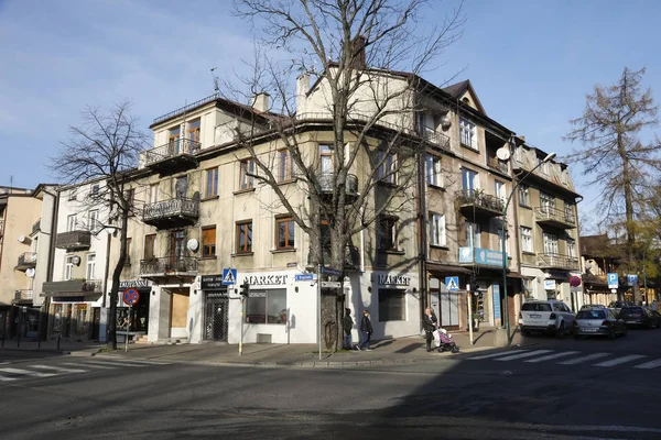 November 2018 Zakopane Lengyelország Utcák Metszéspontjában Található Townhouse Egy Egykori — Stock Fotó