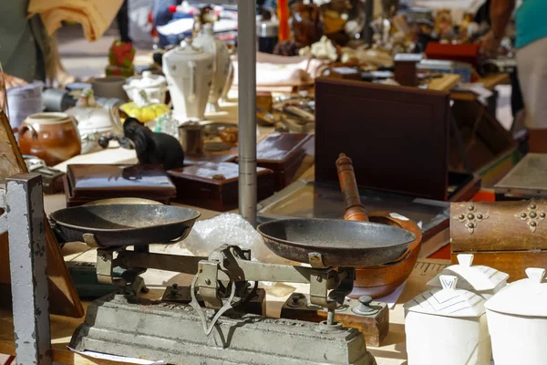 Many items in flea markets — Stock Photo, Image