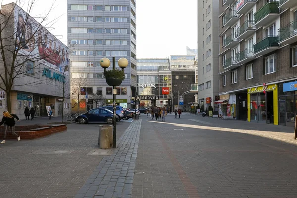 Voetgangersgebied in het stadscentrum — Stockfoto