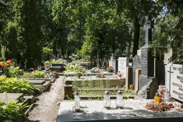 Vista geral das sepulturas no cemitério — Fotografia de Stock