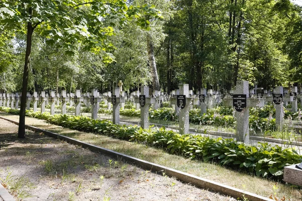 Túmulos de soldados polacos — Fotografia de Stock