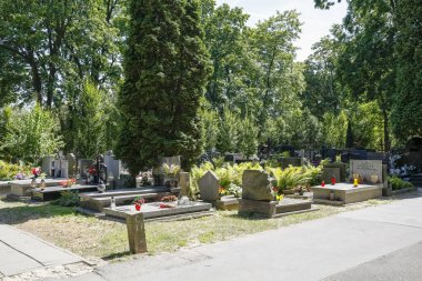 Mezarlık ta mezarları var.