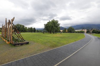 Kaldırım bir parkta