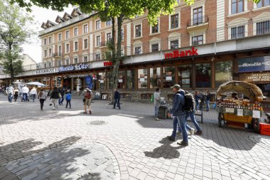 Krupowki Str üzerinde eski otelin Tuğla bina