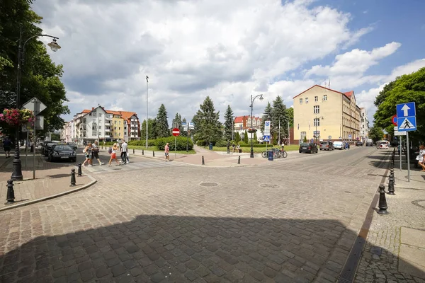 Algemeen uitzicht op de stad Kolobrzeg — Stockfoto