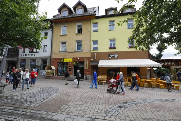 Krupowki Caddesi'ndeki tenement evleri — Stok fotoğraf