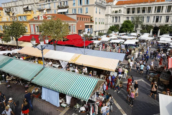 El famoso mercado conocido como Cours Saleya — Foto de Stock