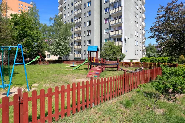 Warsaw Poland May 2020 Outdoor Playground Out Use Limit Spread — Stock Photo, Image