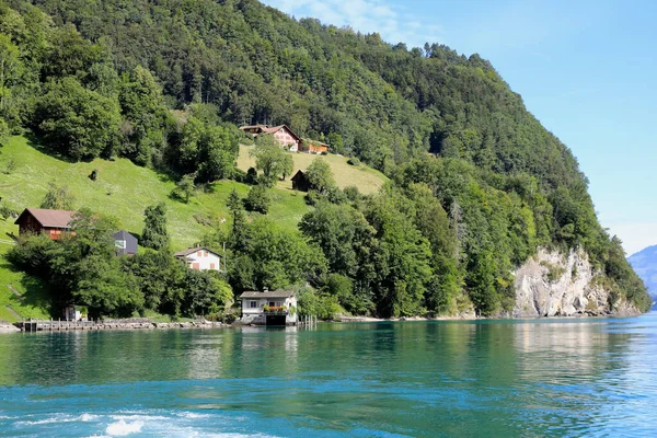Jest Wzgórze Które Jest Widoczne Jeziora Lucerna Jest Tam Kilka — Zdjęcie stockowe