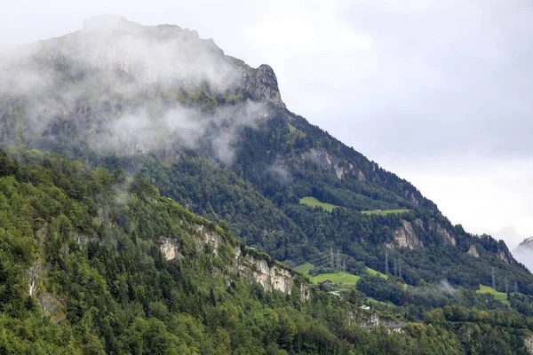 Clouds Gathering Little Mountains Seen Here Brunnen Switzerland — Stock Photo, Image