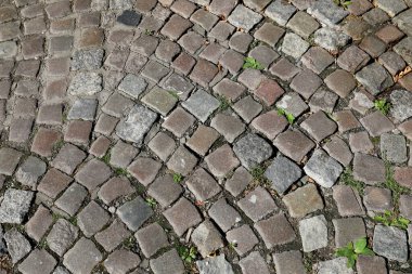 Yan yana yerleştirilen pek çok kaldırım taşı, Varşova 'da bir yerde olduğu gibi asfalt bir yol ya da yürüyüş yolunun parçası olan bir yüzey oluşturur.