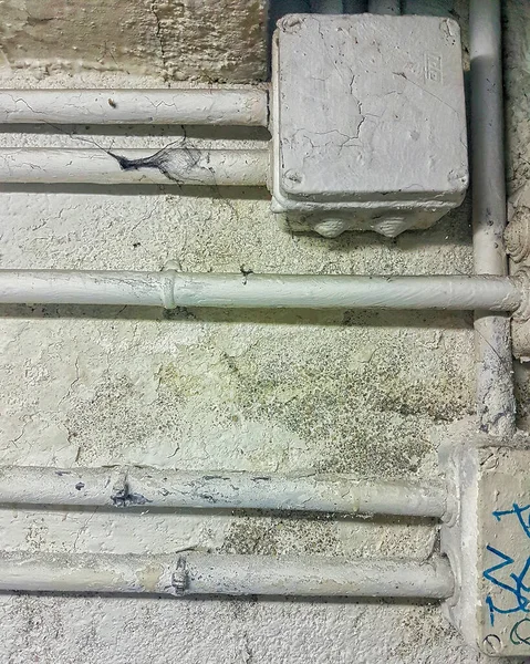Boîte Jonction Câble Sur Mur — Photo