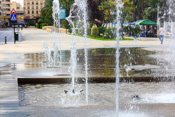 Fountains Jets Ground Refresh People — Stock Photo, Image