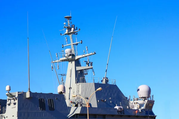 Kommunikationsturm Eines Kleinen Kriegsschiffs — Stockfoto