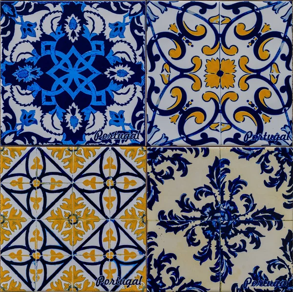 Azulejo tradicional ornamentado português — Fotografia de Stock