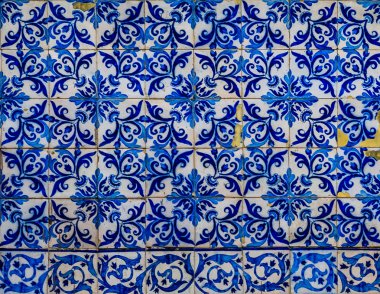 Geleneksel süslü Portekizli azulejo fayans
