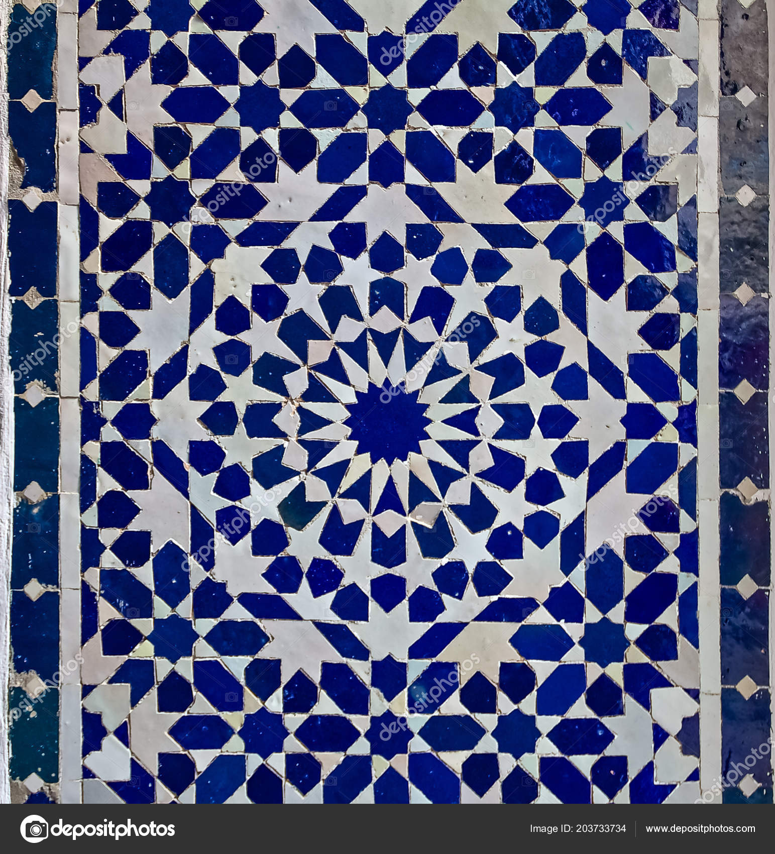 Traditional Ornate Moroccan Tile Pattern Riad Morocco Stock Photo Traditional Ornate Moroccan Tile Pattern Riad Morocco Stock Photo