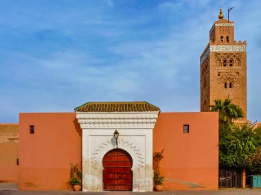 Koutoubia cami Marrakesh Fas, kitapçılar Camii olarak da bilinir