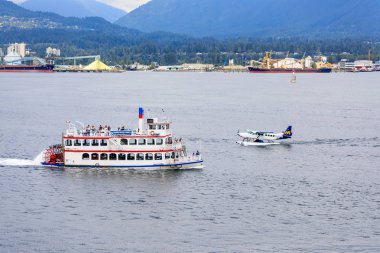 Liman Tur kürek tekne ve deniz uçağı kömür Limanı Vancouver British Columbia Kanada'da