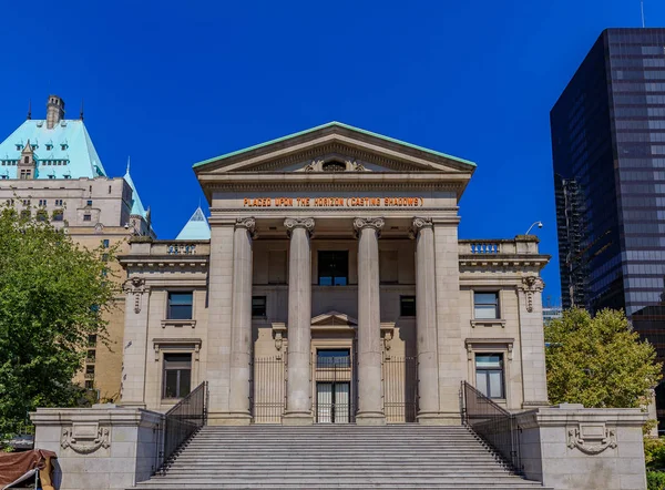 Agosto 2018 Vancouver Canadá Vancouver Art Gallery Construída Estilo Romano — Fotografia de Stock