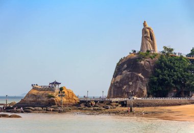 Statue of Zheng Chenggong, Koxinga in Gulangyu island in China clipart