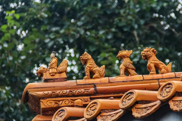 Chinese Imperial Roof Decoration Roof Charms Roof Figures Minor Building — Stock Photo, Image