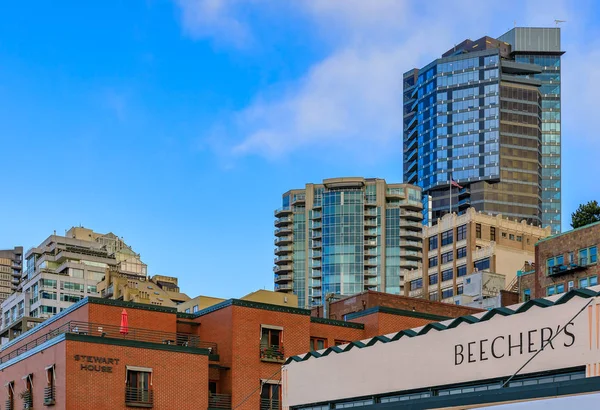Seattle Stany Zjednoczone Listopada 2018 Beecher Słynny Ser Sklep Znak — Zdjęcie stockowe