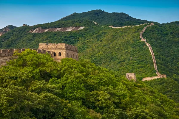 The Great Wall of China, in the Mutianyu village, one of remote parts of the Great Wall near Beijing