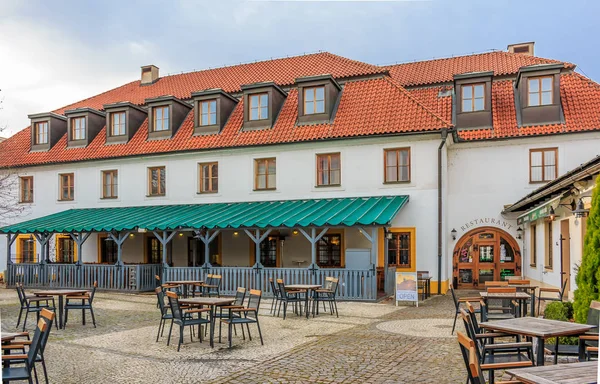 Praga República Checa Janeiro 2015 Restaurante Tradicional Checo Bairro Cidade — Fotografia de Stock