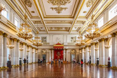 Devlet Hermita imparatorluk taht odasında süslü iç