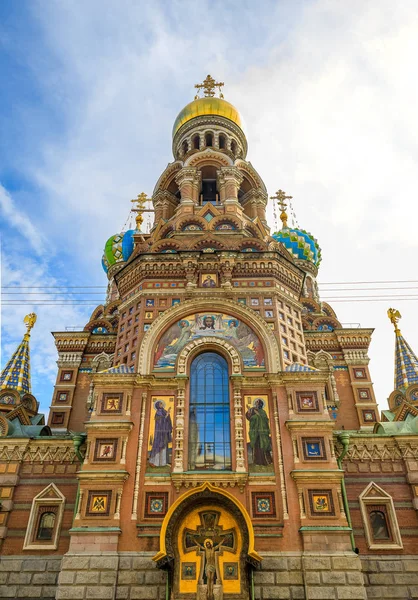 Ornate church of the Savior on Spilled Blood or Cathedral of Res — Stock Photo, Image